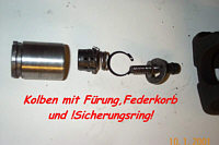 Detail der Handbremsanlenkung