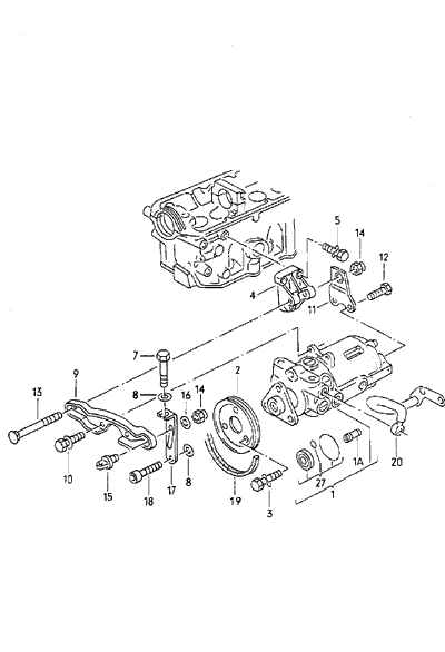Explosionszeichnung Hydraulikpumpe mit Dichtungssatz